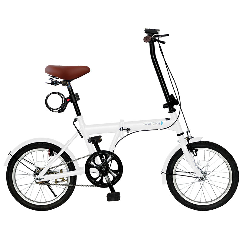 AIJUY CYCLE SK-16 折りたたみ自転車 16インチ ホワイト 16インチ折りたたみ自転車[SK-16np] ノーパンクタイヤ – AIJYU Shop