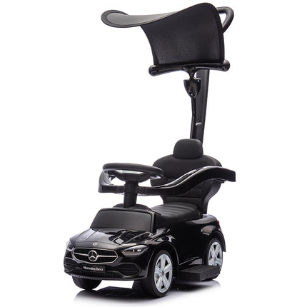 足けり乗用玩具 メルセデス ベンツ C-Class Cクラス 手押し棒 日よけ付き