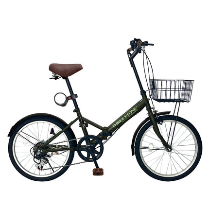20インチ折りたたみ自転車 [AJ-08np] ノーパンクタイヤ