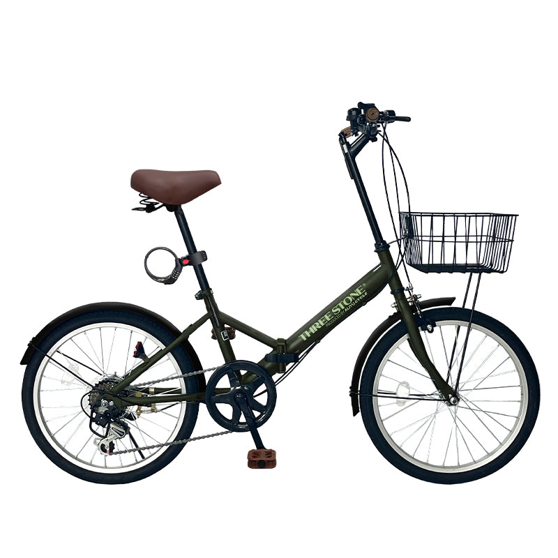 20インチ折りたたみ自転車 [AJ-08np] ノーパンクタイヤ