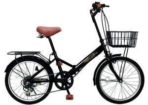 20インチ折りたたみ自転車 [AJ-08np] ノーパンクタイヤ