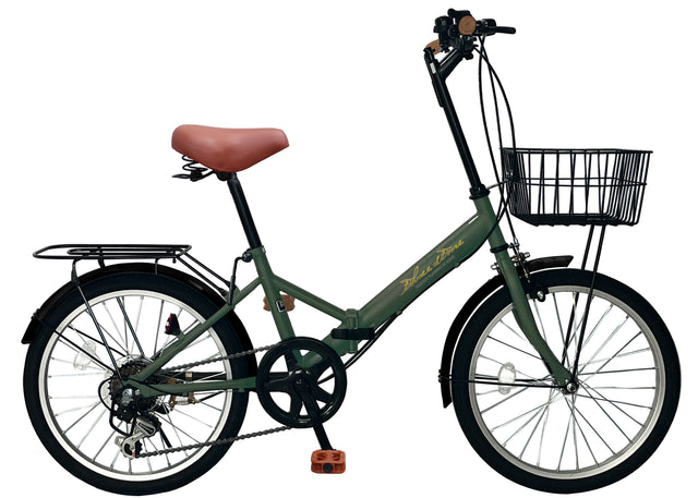 20インチ折りたたみ自転車 [AJ-08np] ノーパンクタイヤ