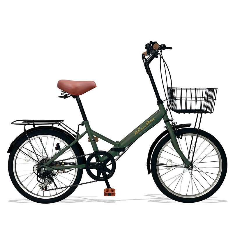 20インチ折りたたみ自転車 [AJ-08np] ノーパンクタイヤ