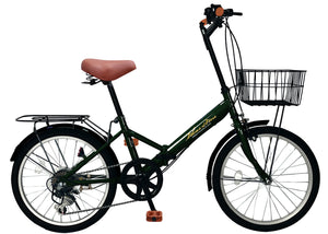 20インチ折りたたみ自転車 [AJ-08np] ノーパンクタイヤ