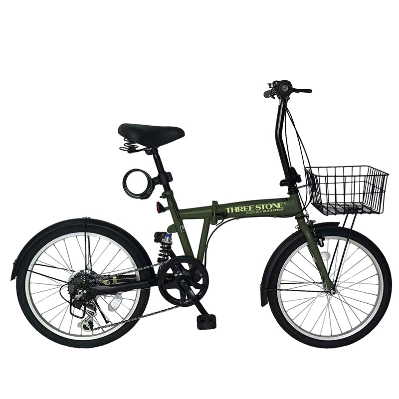 20インチ折りたたみ自転車 [EB-020np] ノーパンクタイヤ