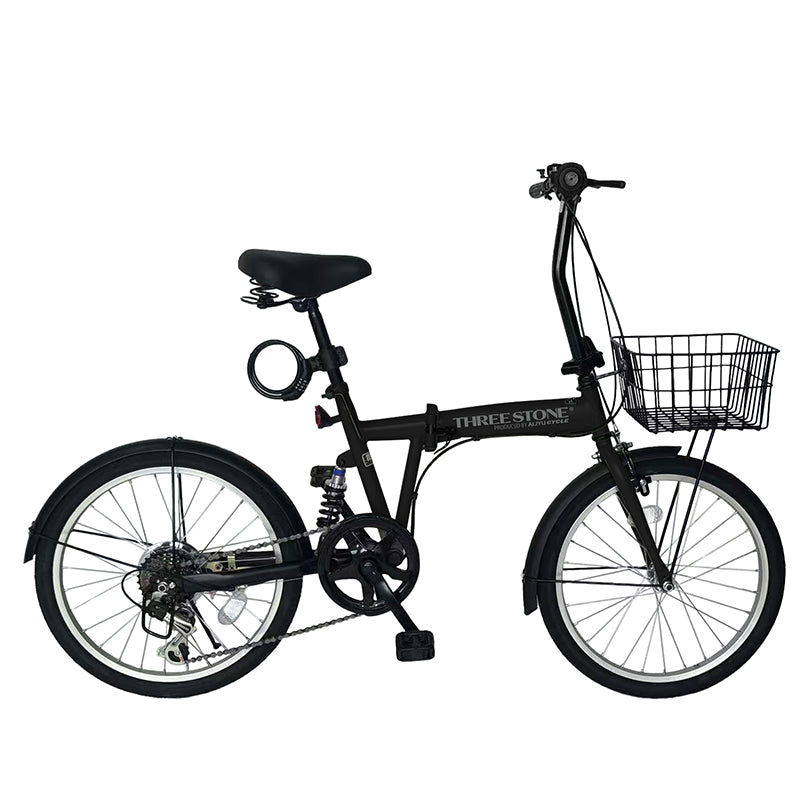 20インチ折りたたみ自転車 [EB-020np] ノーパンクタイヤ