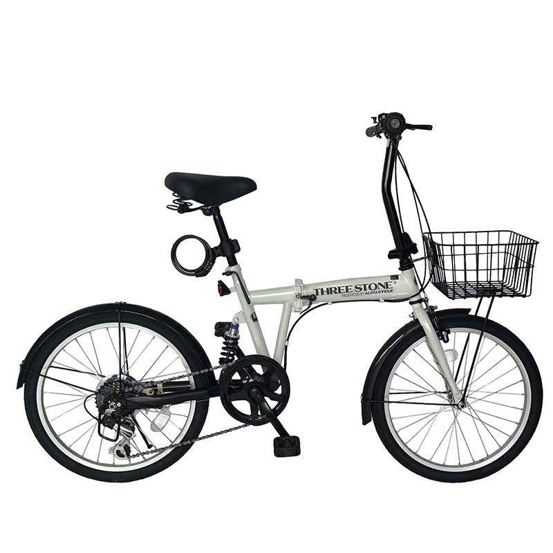 20インチ折りたたみ自転車 [EB-020np] ノーパンクタイヤ