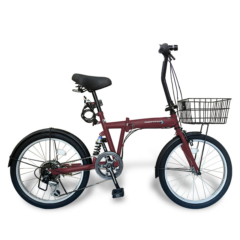 20インチ折りたたみ自転車 [EB-020np] ノーパンクタイヤ