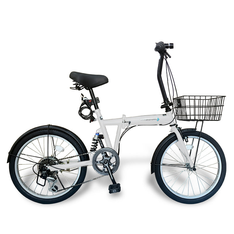 20インチ折りたたみ自転車 [EB-020np] ノーパンクタイヤ