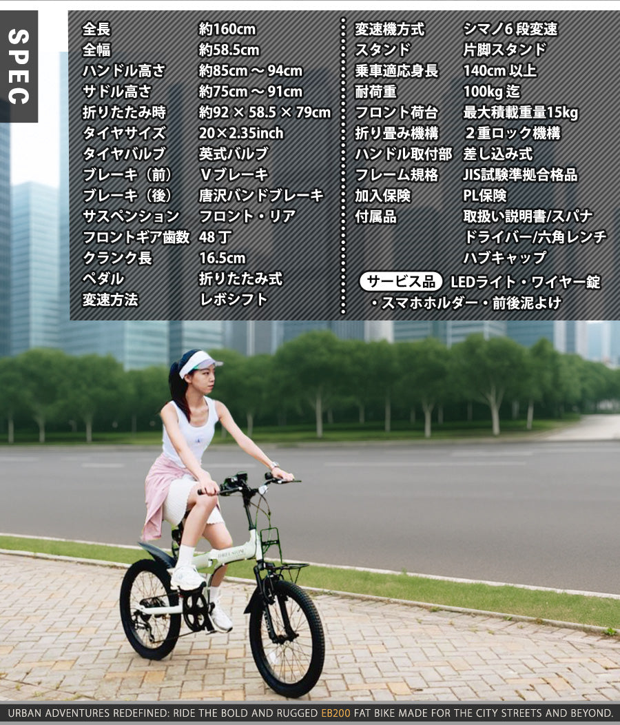 20インチセミファットバイク [EB200] フルサスペンション