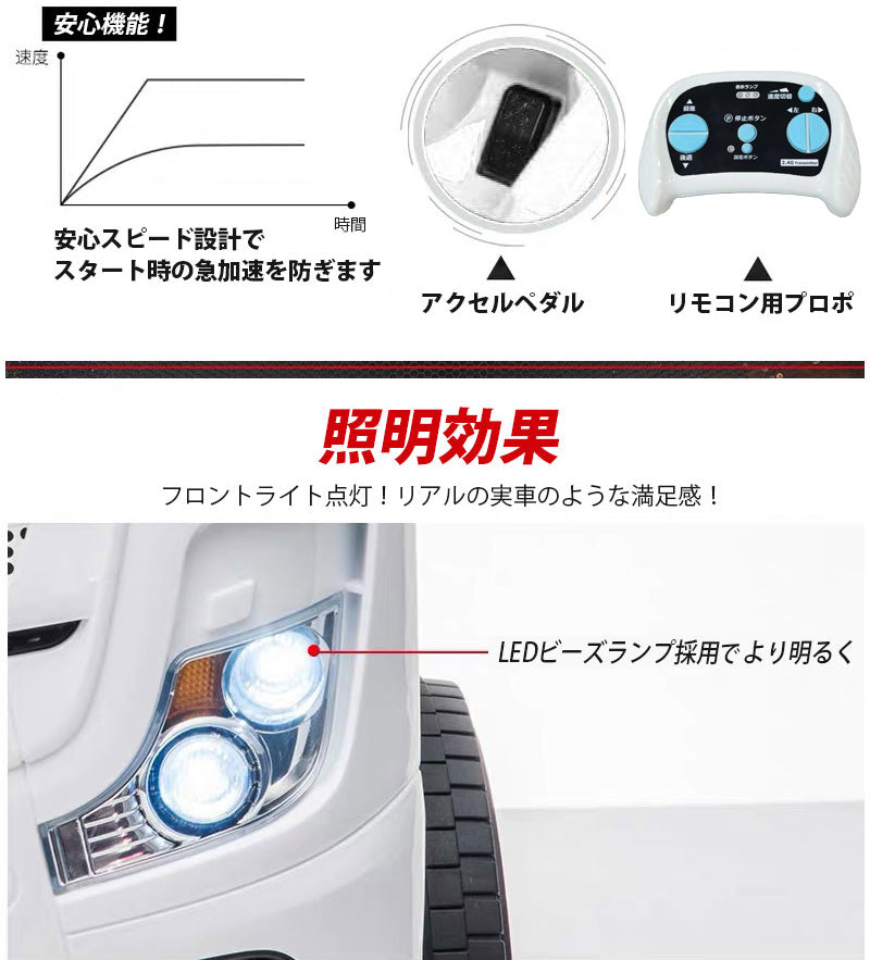 電動乗用ラジコン メルセデス ベンツ アクトロス 車体＋荷台セット