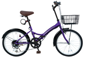 新品AIYJU 20インチ折りたたみ自転車 パープル アイジュサイクル AIJYU CYCLE セミファットバイク 折りたたみ