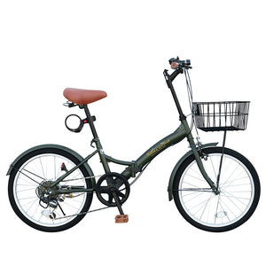 20インチ折りたたみ自転車 P-008np] ノーパンクタイヤ
