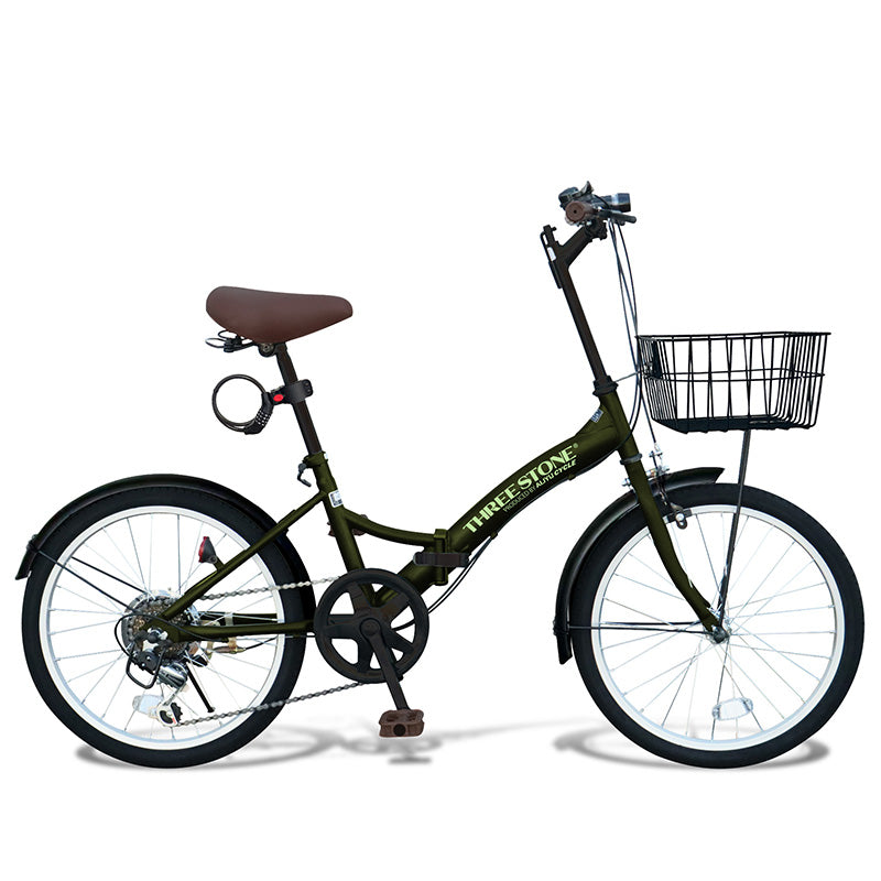 20インチ折りたたみ自転車 [P-008np] ノーパンクタイヤ