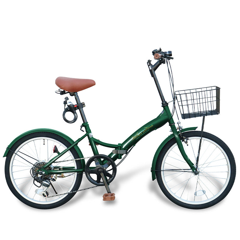 新品未開封　折りたたみ自転車 AIJYU カゴ付 20インチ P-008N アイジュサイクル 折りたたみ自転車 20インチ シマノ製 6段ギア