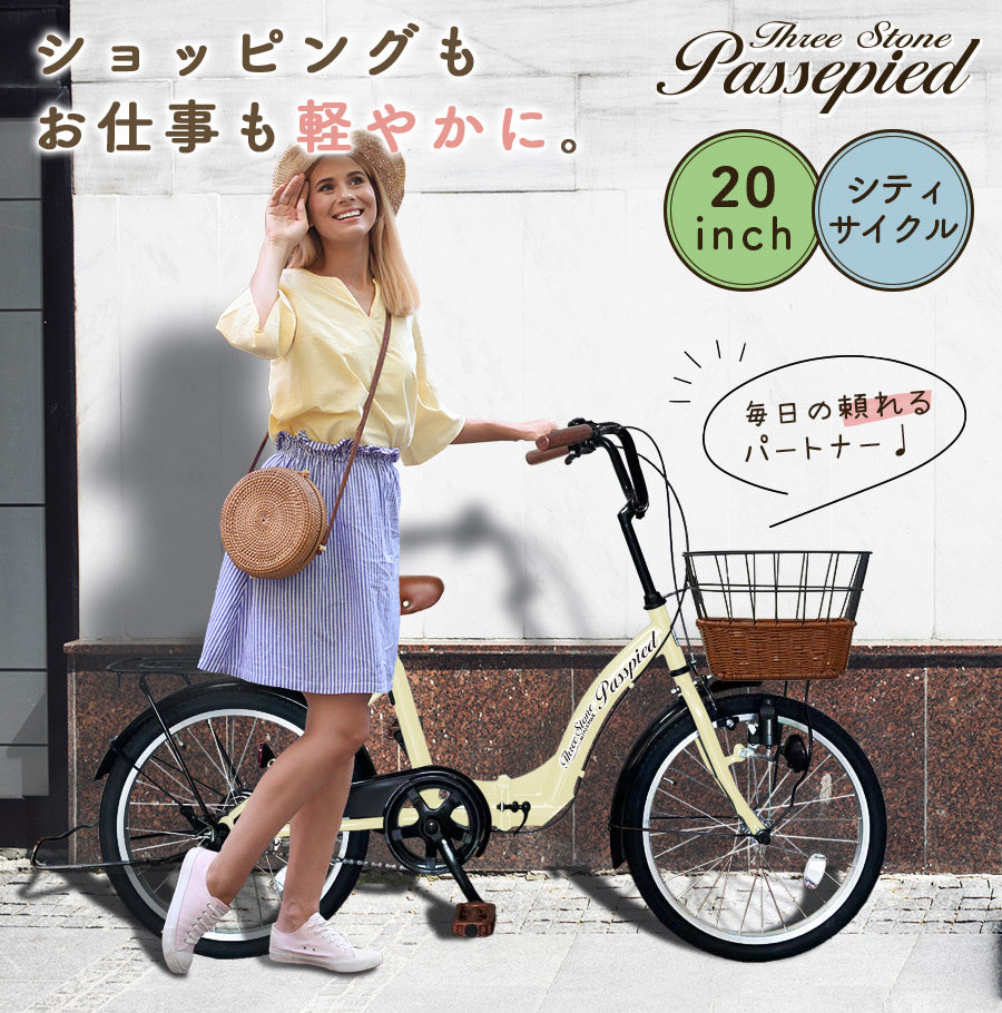 20インチ折りたたみ自転車 [TS20M] シティサイクル