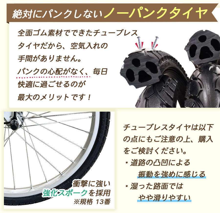 20インチ折りたたみ自転車 [TS20M-np] ノーパンクタイヤ